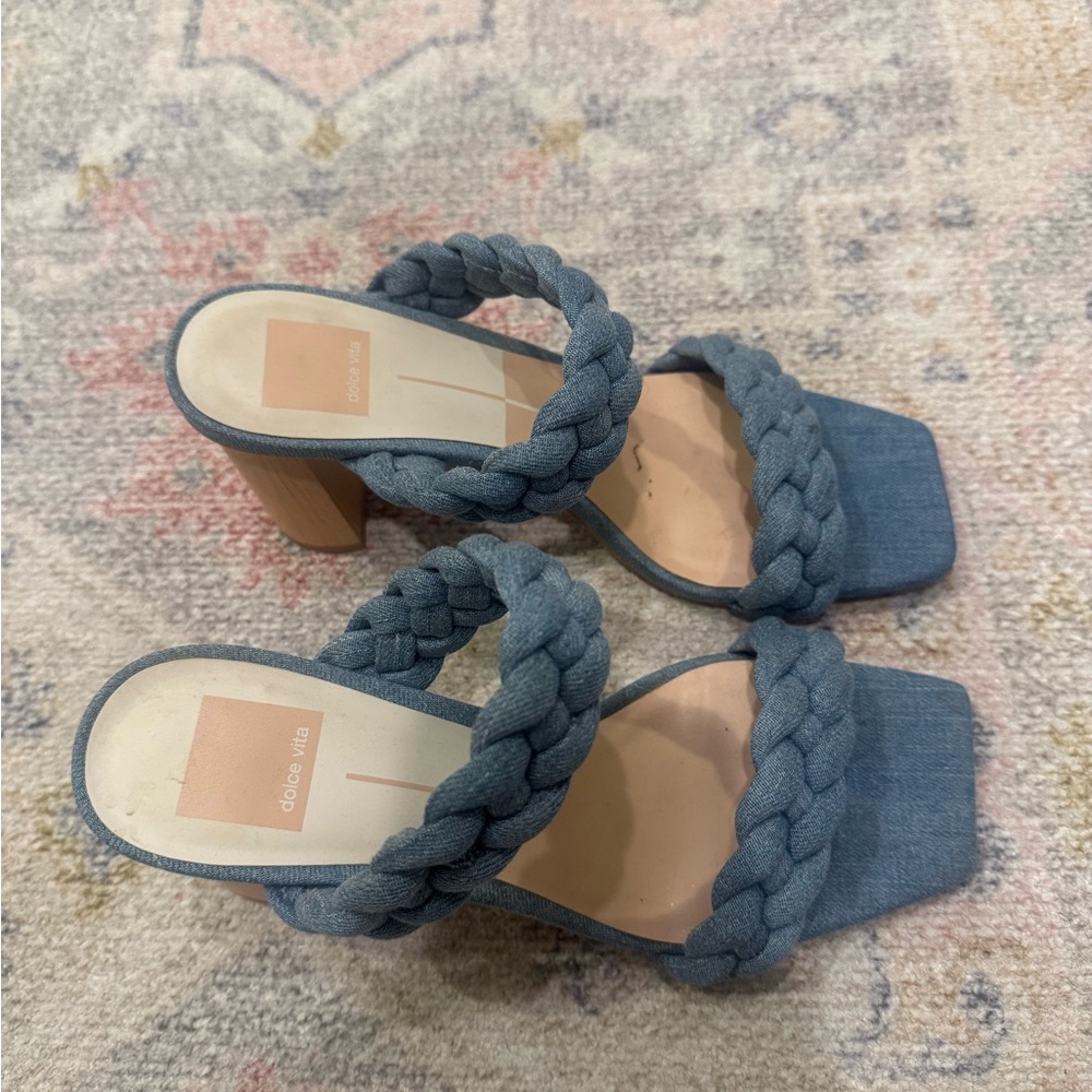 Dolce Vita Blue Braided Women's Heels